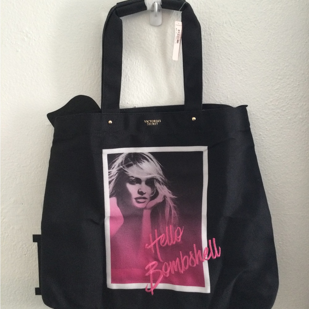 Victoria’s Secret VS Bombshell limited edition graphic canvas black tote bag